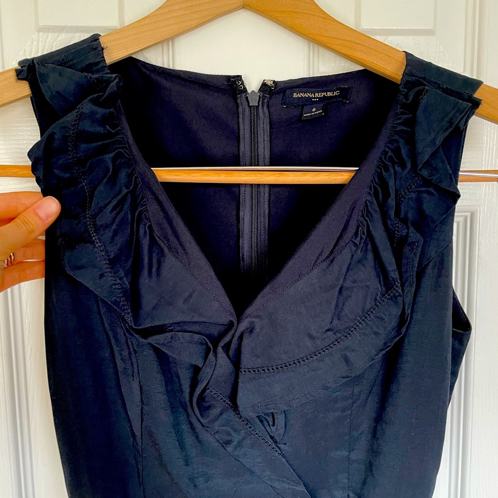 Banana Republic belted ruffle dress